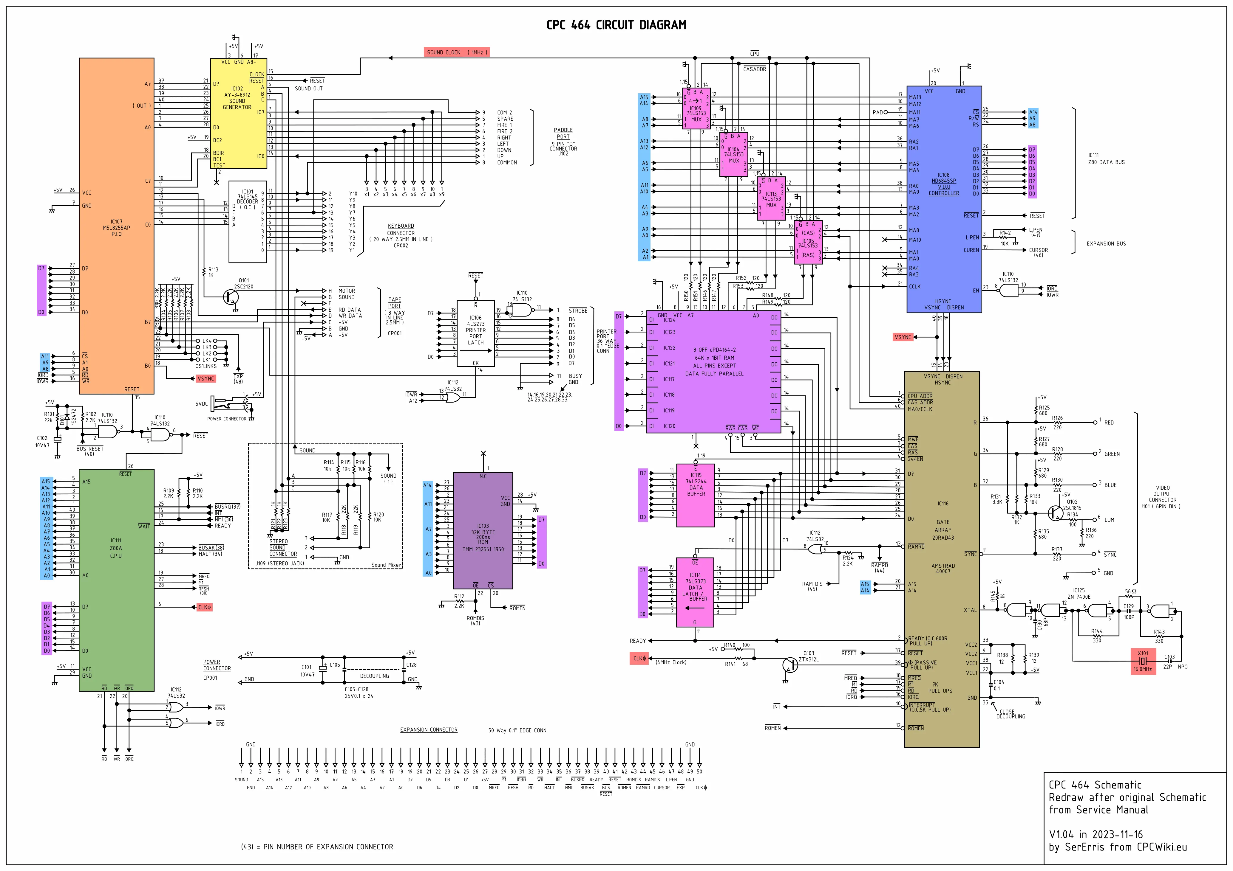 CPC464 Circuit Diagram CPC464 Circuit Diagram